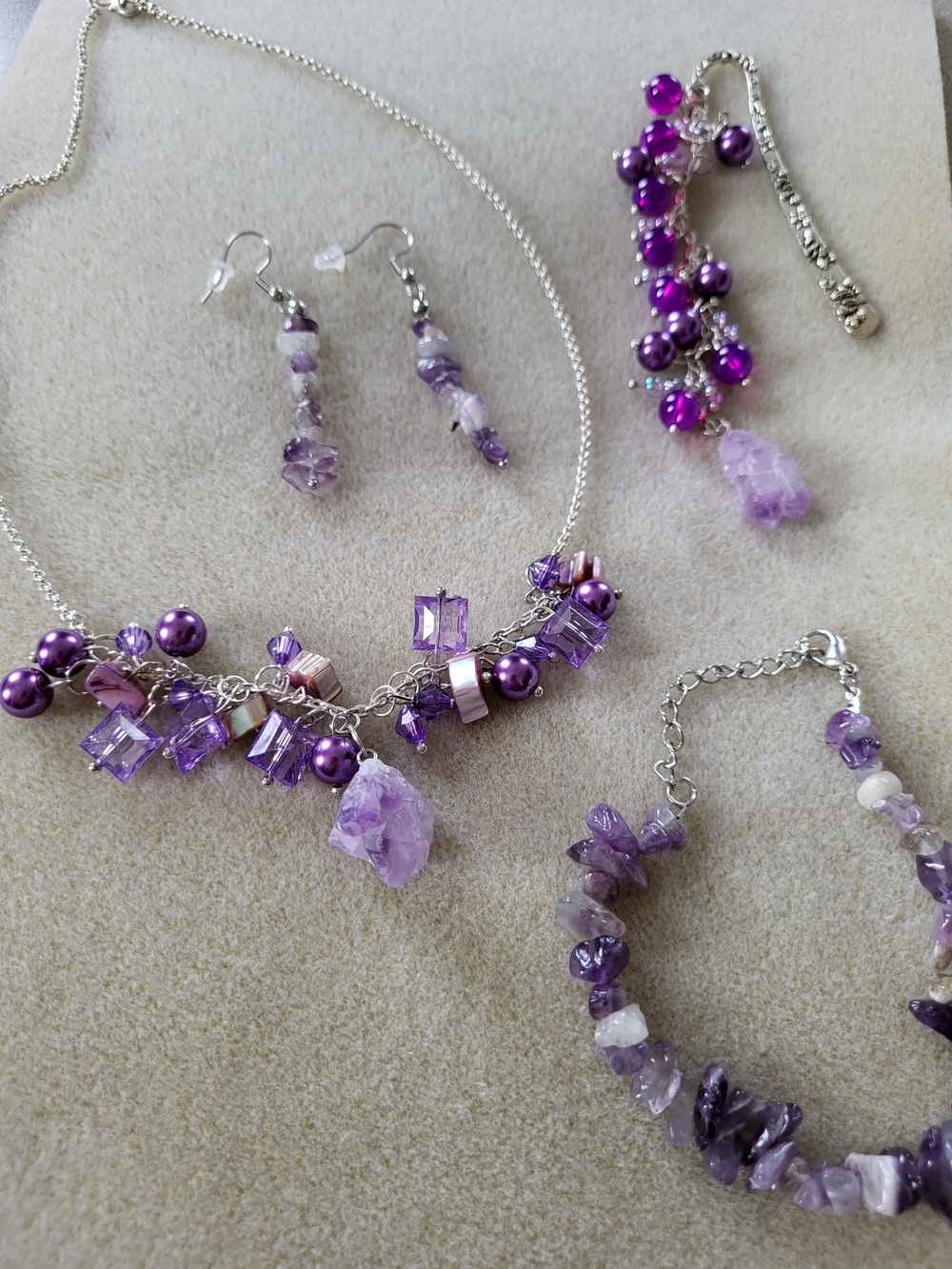 Once Upon An Amethyst Handmade Bookish Jewelry And Bookmark Set
